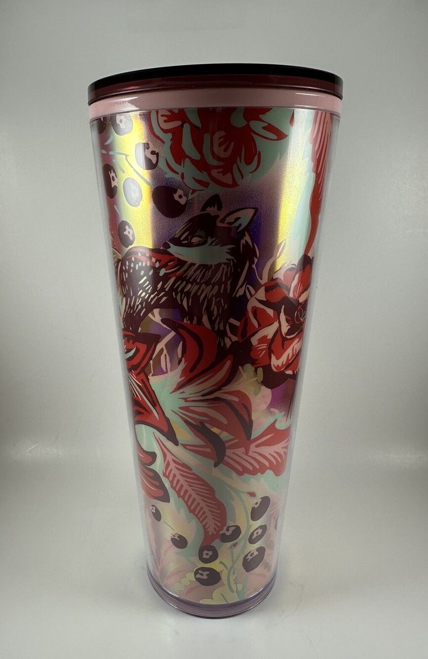 Starbucks 2022 Enchanted Forest Fox Mushroom Cold Cup Tumbler No Straw Or Topper